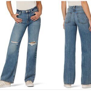 Hudson Jeans Rosie Ripped Wide Leg Jeans in Inspire Me Destructed Women's Sz 30